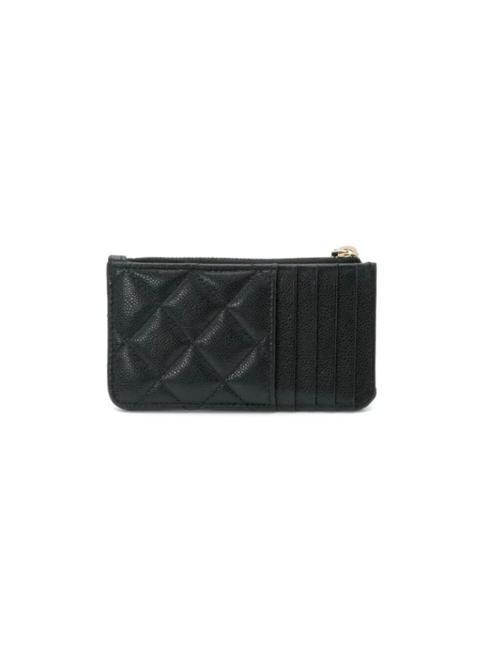 Chanel Wallet Coin Purse Black Gold Fragment Case Card Slot Classic